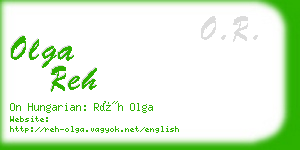 olga reh business card